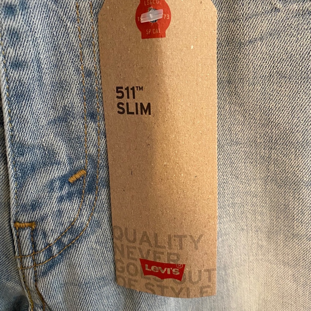 NWT Levi’s 511 Slim Fit Blue Stone Stretch Jeans - Picture 3 of 7
